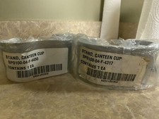 Set of 2 New U.S.G.I. ORIGINAL ALUMINUM CANTEEN CUP STAND/STOVE picture