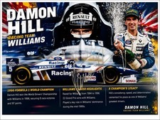 Damon Hill Hand Signed Photo A4 12x8 Inch Autograph Inc COA Formula One picture