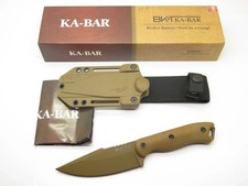 Ka-Bar BK-18 USA Becker Harpoon Tan Handle Fixed Blade Hunting Camp Knife NEW picture