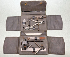 Starrett No. 900 Apprentice's Tool Set Vintage early leather case RARE nice picture