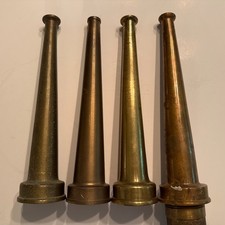 Lot Of 4 Vintage Brass Fire Hose Nozzles picture
