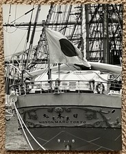 Vtg 1970's Original B&W Photo Nippon Maru Tokyo Sailing Ship Los Angeles CA 8x10 picture