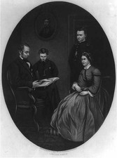 Photo:Lincoln Family 1860s Abraham Mary Todd Lincoln Portrait Print picture