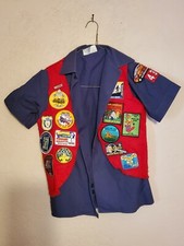 Vintage Boy Scouts Shirt With Patches and vest with patches OVER 80 PATCHES  picture