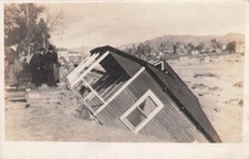 RPPC Los Angeles California CA 1914 Flood Postcard House Falling in River picture