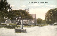 No. Falmouth MA Old Town Pump W. A. Burch c1900s-10s Vintage Postcard picture
