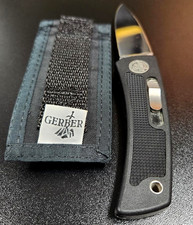 Vtg Gerber Bolt Action Knife Blackie Collins Pat. Pend. W/ Orig. Tagged Sheath picture