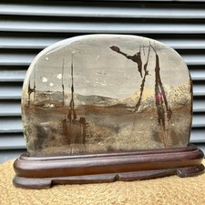 Polished Scenic Stone Natural Pattern Display Art Home Decor  4.7 lb picture