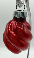 Vintage Shiny Brite Red Twisted Swirl Mercury Glass Christmas Ornament 2.25” picture