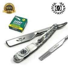 Beard Cut Throat (Shavette) Barber Salon Straight Shaving Razor 100 Derby Blades picture