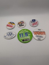 Vtg Automotive Dealership Promo Pinback Button Lot Of 6 Ford Chrysler AAA picture