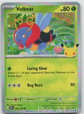 Volbeat 003/128 Holo Common ME: 30th Celebration Pokemon Near Mint picture