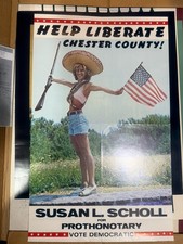 RARE 1975 Susan L. Scholl Political Poster – “Help Liberate Chester County picture