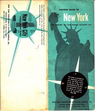 Visitors Guide to New York Convention & Visitors Bureau 1958 Brochure NYC NY picture