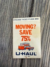 U-Haul Denver CO Vintage 1960s Moving Truck Trailer Ad Matchbook picture