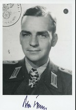 Peter Frantz signed photo. Oakleaves winner. 2nd Panzer division. picture
