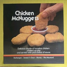 Vintage 1981 McDonald’s CHICKEN MCNUGGETS Translite Sign Store Display picture