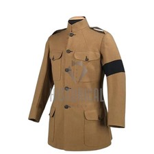 1940 3rd Command coat officer doeskin US Army Overcoat, Military Men Beige wool picture