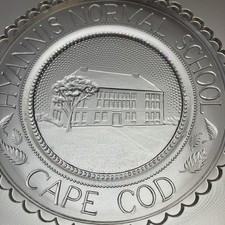 Hyannis Normal School Barnstable Town Hall Cape Cod 4C Pairpoint Glass Cup Plate picture
