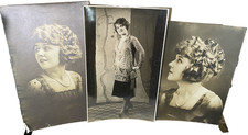 Vintage 1920s Glamour Portrait Photographs Young Woman Flapper Lot of 3 picture