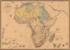 Africa Map 1885 Colonial Era Vintage Historical Geography Reprint Wall Art picture
