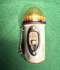US Vintage Marked Clip-On Penlight Flashlight Signal Light w/ Green Lens picture