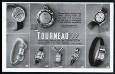 1942 Rolex Roman numeral chronometer watch Hermetique etc Tourneau vtg print ad picture
