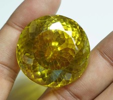 Certified 300.50 Ct Natural Round Cut Cambodian Yellow Zircon Loose Gemstone picture