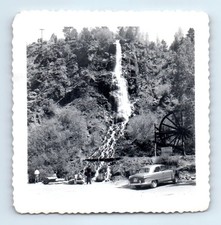 Old Vintage Square Photo WATER WHEEL CLEAR CREEK IDAHO SPRINGS CO 1949 FORD picture