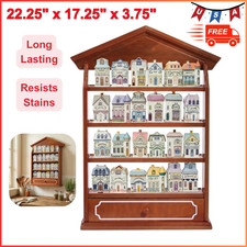 Vintage Spice Village Wooden Rack, Wall-Mounted Kitchen Display Shelf For 24 Jar picture