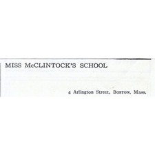 Miss McClintock's School Boston MA c1918 Original Magazine Advertisement AE5-SA3 picture