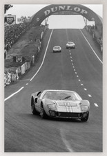 1966 LE MANS KEN MILES DENNY HULME FORD GT40 MKII 12X18 PHOTO REPRO POSTER picture