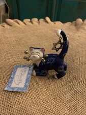2007 HTF Whimsiclay Amy Lacombe  Cat Figurine Judaica David Star Mini 10808 picture