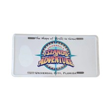  Universal Studios Islands of Adventure  Shape Of Thrills  License Plate Vintage picture