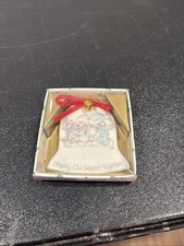 Vintage 1986 Precious Moments Sharing Our Season Together Bell Hanging Ornament picture