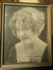 1910's ENID BENNETT Silent Film Actress Vintage Signed Inscribed Framed Photo picture