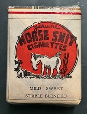 Genuine Horse Shit Cigarettes Mild Sweet Blended Vintage Mexico c. 1950's-60's picture