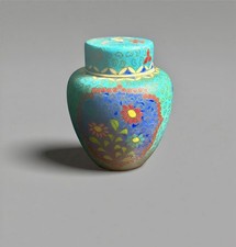 Antique Qing Dynasty Porcelain Cloisonné Enamel Lid Jar, 清代瓷胎掐絲琺琅小罐, Rare Piece picture