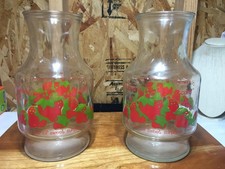 VTG Set Two 1980 Strawberry Shortcake Juice Carafe Anchor Hocking No Lids picture