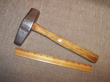 Old Blacksmiths Handled Chisel Primitive Antique Forge Anvil Handle Tool picture