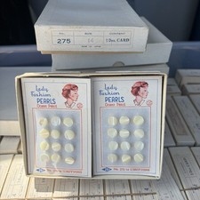 Lady Fashion Quality Pearls White Round Pearl Sewing Buttons 5 box lot picture