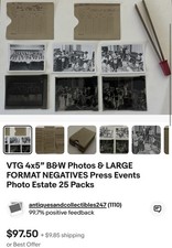 Lot 4x5 B&W Photo & Negatives 100 Packs from Important Estate 1950s Florida COA picture