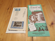 Yellowstone National Park 1952 American Express Town Timetable & 3 Envelopes picture