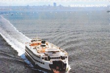 Jumbo Ferry On Water, 2000 People Capacity -Seattle Washington, WA Postcard picture