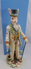 New Fitz & Floyd Dapper Rabbit Male Figurine Ceramic 19.5