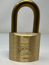 NEW Brass Herculock Padlock 800 AEP Logo USA Made NO KEY picture