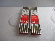 Vintage NOS Lot Of 2 Lufkin 066 6' Carpenters Red End Rule Made In USA picture