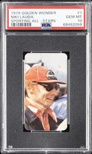1979 GOLDEN WONDER SPORTING ALL-STARS #1 NIKI LAUDA PSA 10 picture