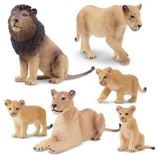 Toymany 6-pcs Lion Animal Figurine, Realistic, Collectible Hand-painted  Toy Set picture