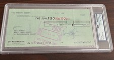 Warren Beatty signed check 1974 PSA picture
